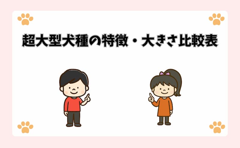 超大型犬種の特徴・大きさ比較表