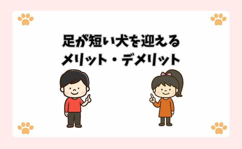 足が短い犬を迎えるメリット・デメリット