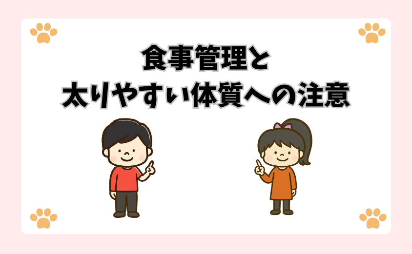 食事管理と太りやすい体質への注意