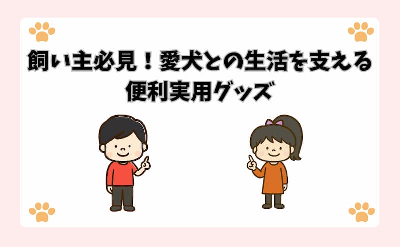 飼い主必見！愛犬との生活を支える便利実用グッズ