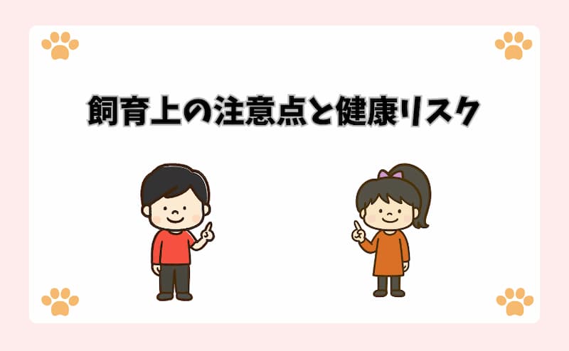 飼育上の注意点と健康リスク