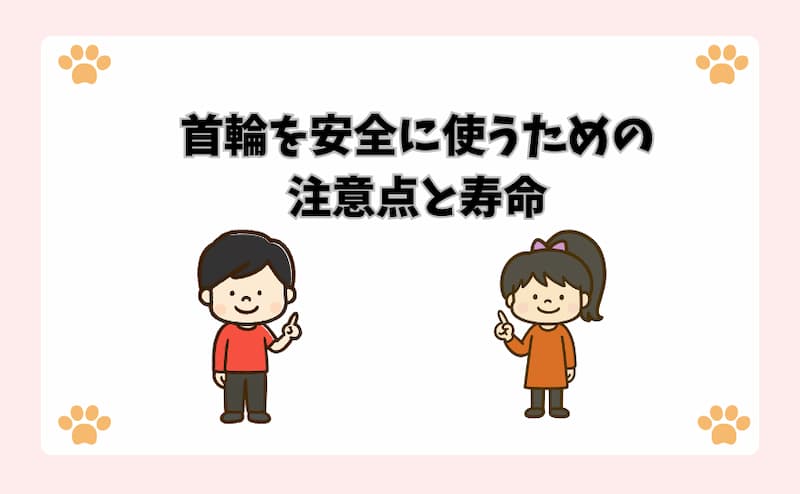 首輪を安全に使うための注意点と寿命