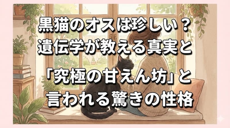 黒猫のオスは珍しい？遺伝学が教える真実と「究極の甘えん坊」と言われる驚きの性格