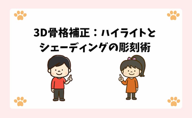 3D骨格補正：ハイライトとシェーディングの彫刻術