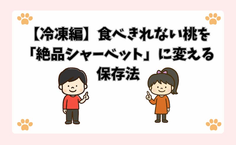 【冷凍編】食べきれない桃を「絶品シャーベット」に変える保存法