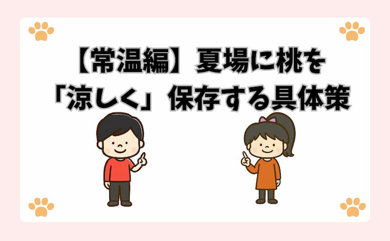 【常温編】夏場に桃を「涼しく」保存する具体策