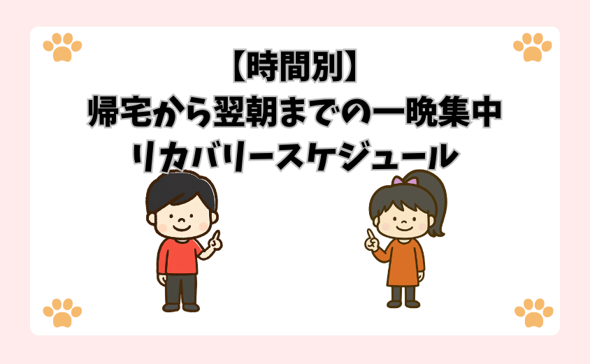 【時間別】帰宅から翌朝までの一晩集中リカバリースケジュール