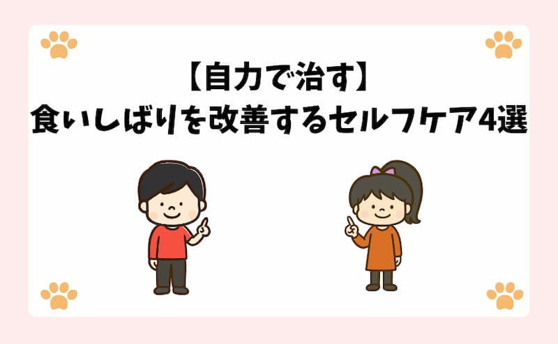 【自力で治す】食いしばりを改善するセルフケア4選