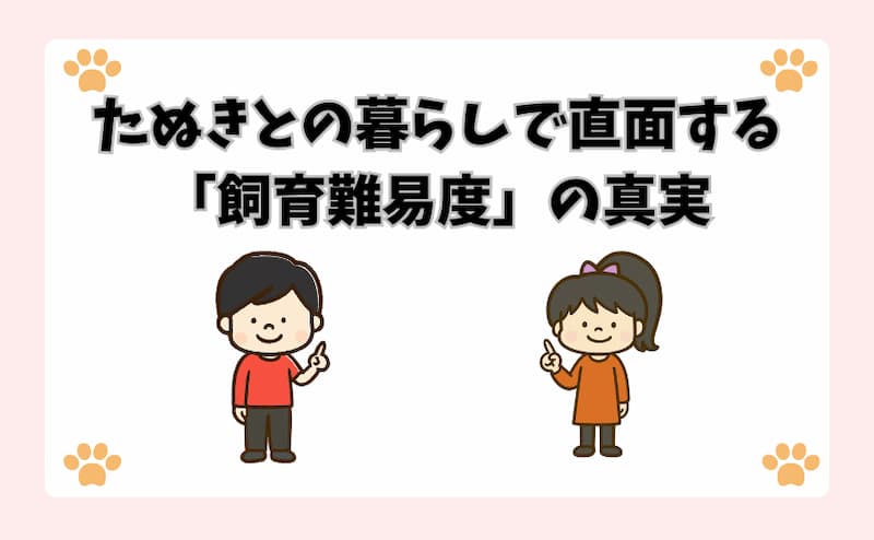 たぬきとの暮らしで直面する「飼育難易度」の真実