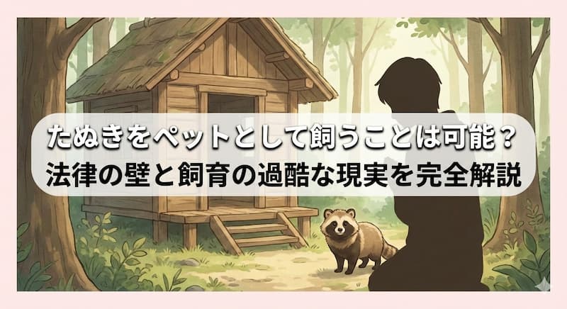 たぬきをペットとして飼うことは可能？法律の壁と飼育の過酷な現実を完全解説