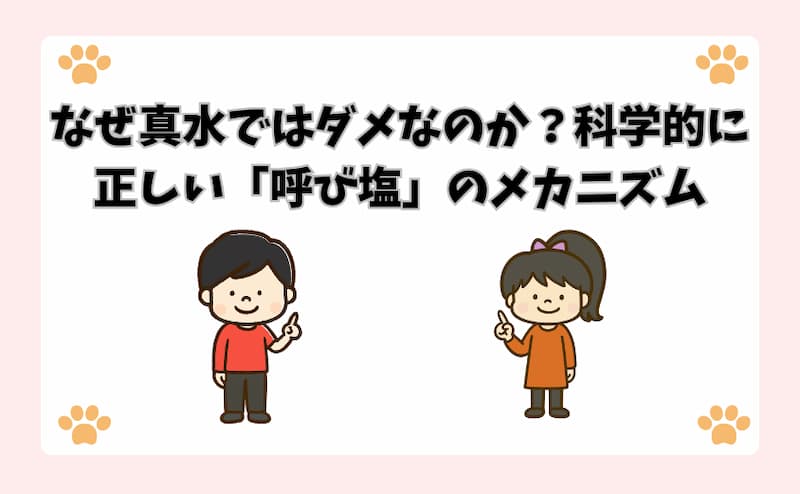 なぜ真水ではダメなのか？科学的に正しい「呼び塩」のメカニズム
