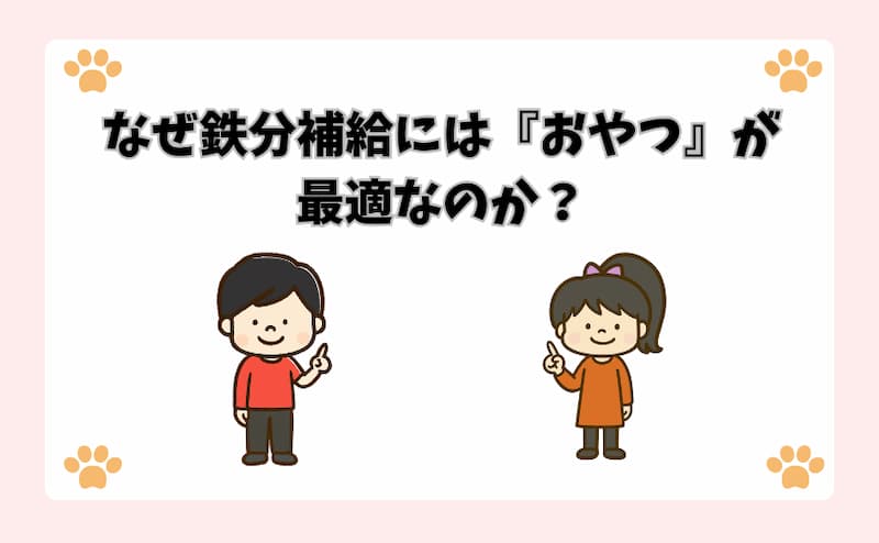 なぜ鉄分補給には『おやつ』が最適なのか？