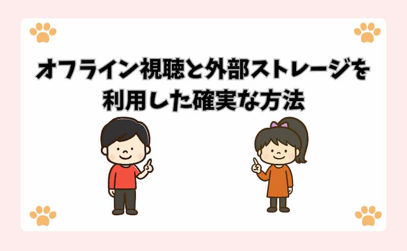 オフライン視聴と外部ストレージを利用した確実な方法
