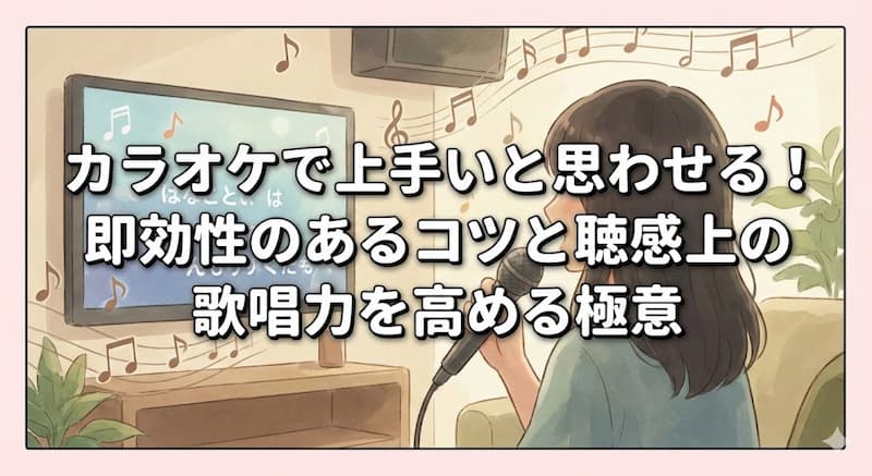 カラオケで上手いと思わせる！即効性のあるコツと聴感上の歌唱力を高める極意