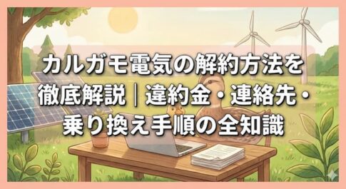 カルガモ電気の解約方法を徹底解説｜違約金・連絡先・乗り換え手順の全知識