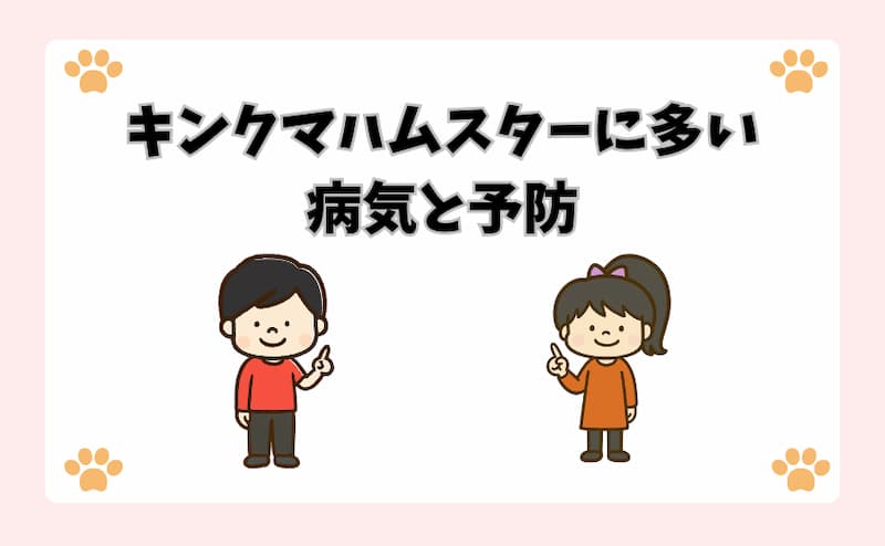キンクマハムスターに多い病気と予防
