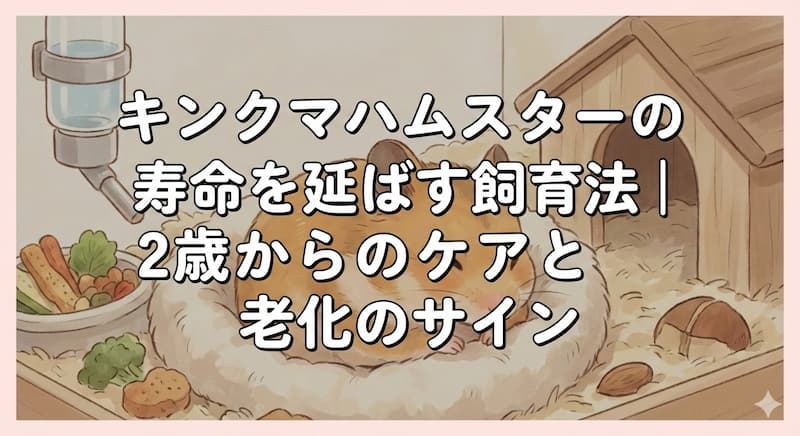 キンクマハムスターの寿命を延ばす飼育法｜2歳からのケアと老化のサイン