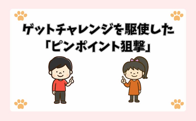ゲットチャレンジを駆使した「ピンポイント狙撃」