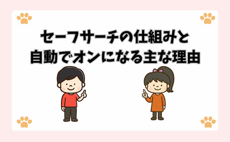 セーフサーチの仕組みと自動でオンになる主な理由