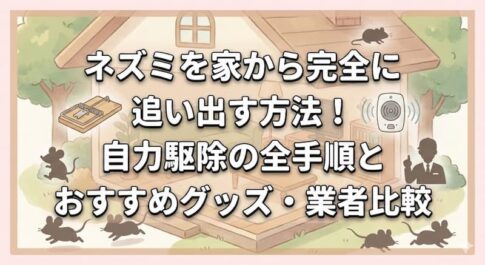ネズミを家から完全に追い出す方法！自力駆除の全手順とおすすめグッズ・業者比較