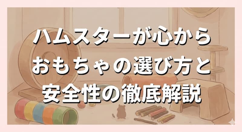 ハムスターが心から喜ぶおもちゃの選び方と安全性の徹底解説
