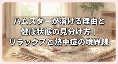 ハムスターが溶ける理由と健康状態の見分け方｜リラックスと熱中症の境界線