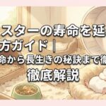 ハムスターの寿命を延ばす飼い方ガイド｜平均寿命から長生きの秘訣まで徹底解説