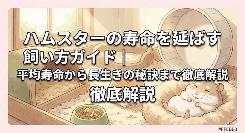 ハムスターの寿命を延ばす飼い方ガイド｜平均寿命から長生きの秘訣まで徹底解説