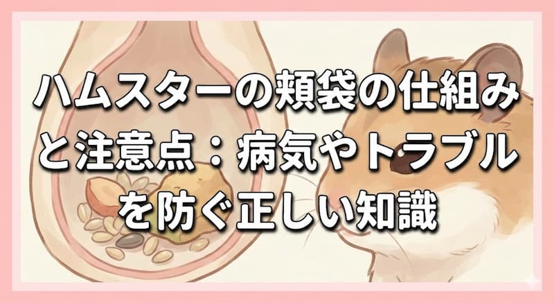 ハムスターの頬袋の仕組みと注意点：病気やトラブルを防ぐ正しい知識