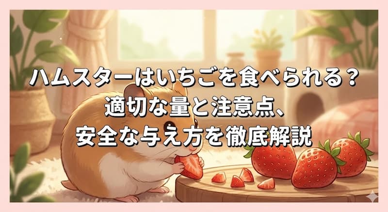ハムスターはいちごを食べられる？適切な量と注意点、安全な与え方を徹底解説