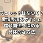 フェレットはなつく？愛情表現のサインと信頼関係を深める具体的な方法