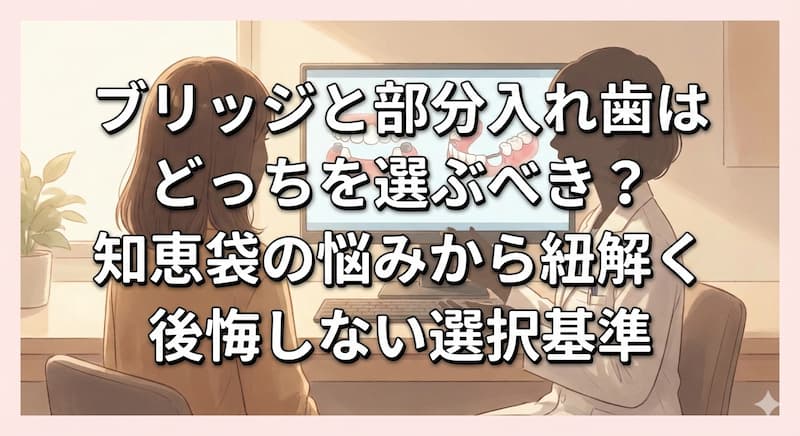 ブリッジと部分入れ歯はどっちを選ぶべき？知恵袋の悩みから紐解く後悔しない選択基準