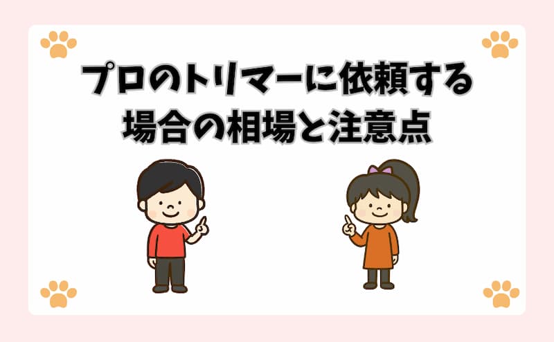 プロのトリマーに依頼する場合の相場と注意点
