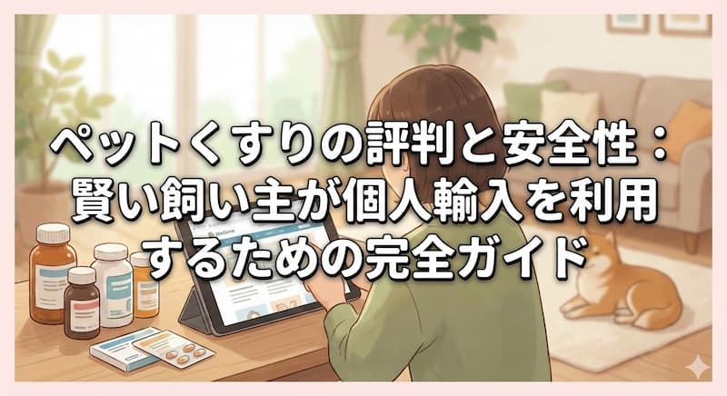 ペットくすりの評判と安全性：賢い飼い主が個人輸入を利用するための完全ガイド