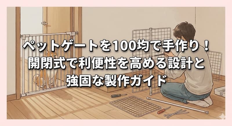 ペットゲートを100均で手作り！開閉式で利便性を高める設計と強固な製作ガイド