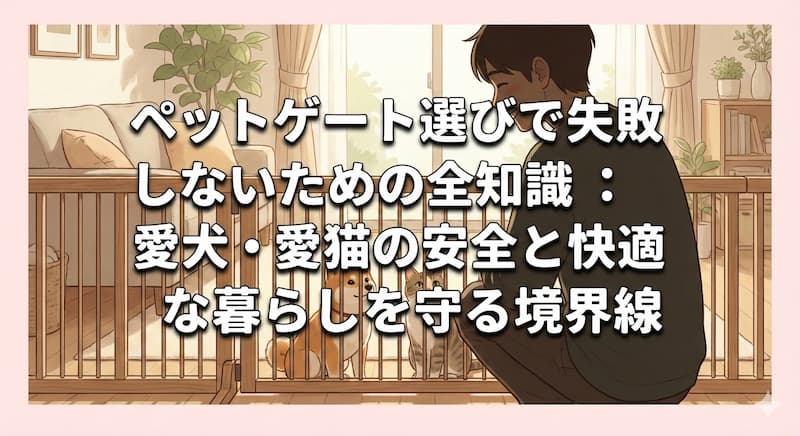 ペットゲート選びで失敗しないための全知識：愛犬・愛猫の安全と快適な暮らしを守る境界線