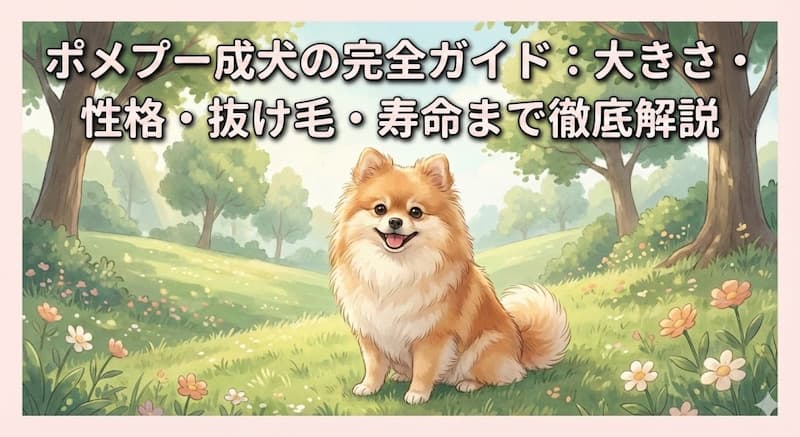 ポメプー成犬の完全ガイド：大きさ・性格・抜け毛・寿命まで徹底解説