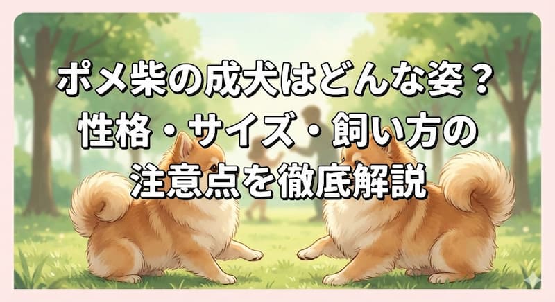 ポメ柴の成犬はどんな姿？性格・サイズ・飼い方の注意点を徹底解説