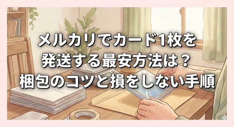 メルカリでカード1枚を発送する最安方法は？梱包のコツと損をしない手順