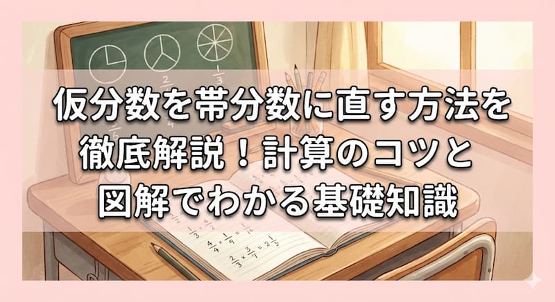 仮分数を帯分数に直す方法を徹底解説！計算のコツと図解でわかる基礎知識