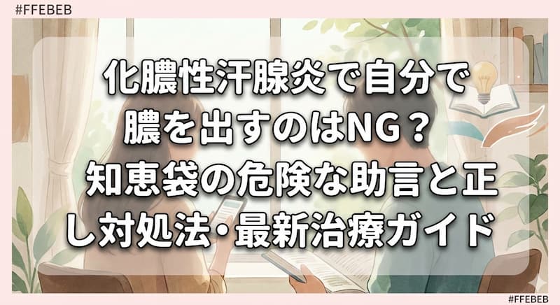 化膿性汗腺炎で自分で膿を出すのはNG？知恵袋の危険な助言と正しい対処法・最新治療ガイド