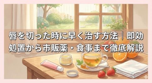 唇を切った時に早く治す方法｜即効処置から市販薬・食事まで徹底解説