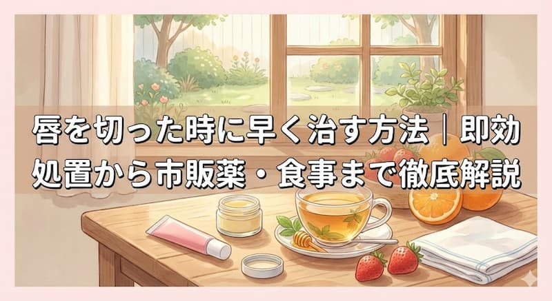 唇を切った時に早く治す方法｜即効処置から市販薬・食事まで徹底解説