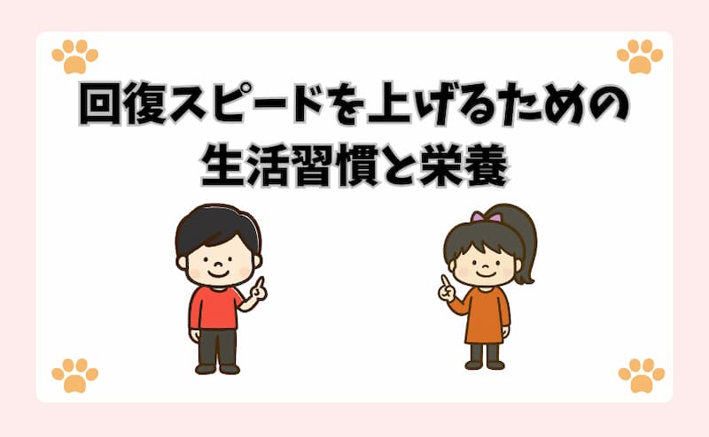 回復スピードを上げるための生活習慣と栄養