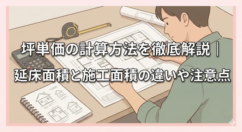 坪単価の計算方法を徹底解説｜延床面積と施工面積の違いや注意点