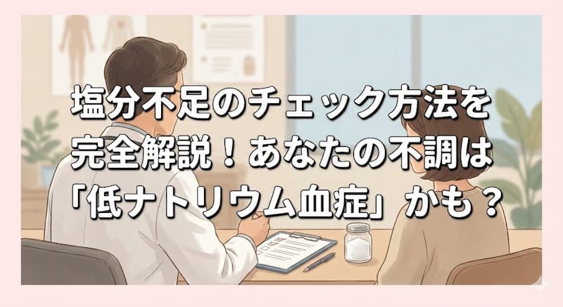 塩分不足のチェック方法を完全解説！あなたの不調は「低ナトリウム血症」かも？