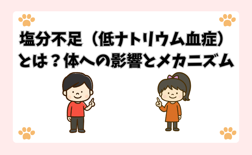 塩分不足（低ナトリウム血症）とは？体への影響とメカニズム