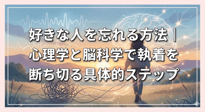 好きな人を忘れる方法｜心理学と脳科学で執着を断ち切る具体的ステップ