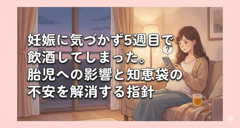 妊娠に気づかず5週目で飲酒してしまった。胎児への影響と知恵袋の不安を解消する指針