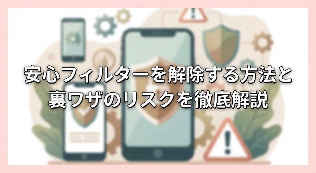 安心フィルターを解除する方法と裏ワザのリスクを徹底解説